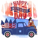Independence Day Pin-up Girl Poster