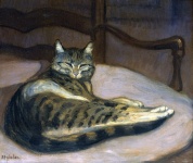Cat Hangover Vintage Art