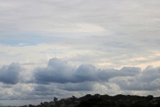 Low Heavy Clouds Over Coastal Area