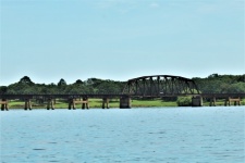 Old Railroad Bridge Over Lake