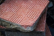 Old Tiles Bearing Concrete
