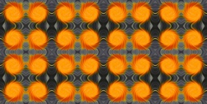 Orange Sun-like Repeat Pattern