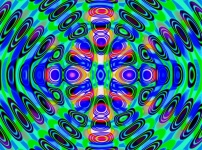 Psychedelic Whirl Green Blue