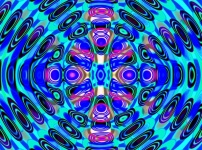 Psychedelic Whirl Turquoise Blue
