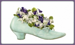 Shoe Flowers Vintage Art