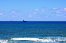 Ships At Anchor On The Indian Ocean