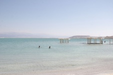 Swimmers In Dead Sea Landscape