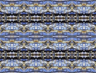 Textured Pattern In Blue And Yellow
