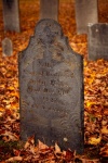 Tombstone In Autumn