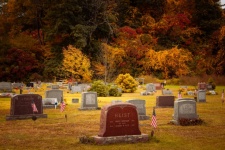Tombstones In Autumn