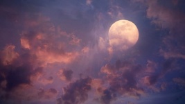 Full Moon Moon Sky Clouds