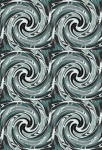 White & Green Swirl Repeat Pattern
