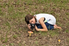 Young Girl Taking Pictures