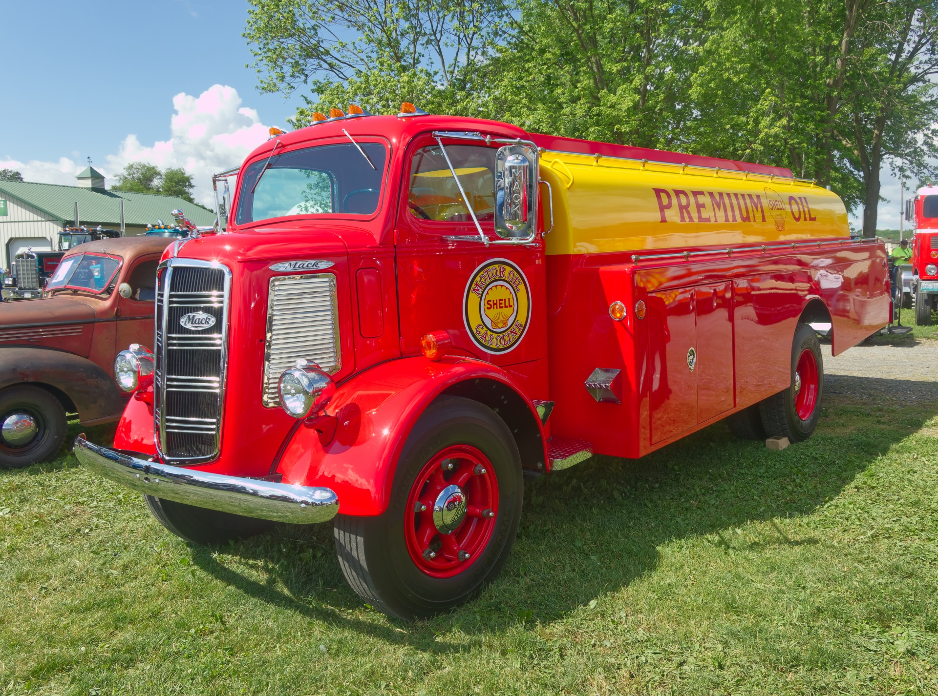 Red and Yellow Shell Oil Truck, 1947