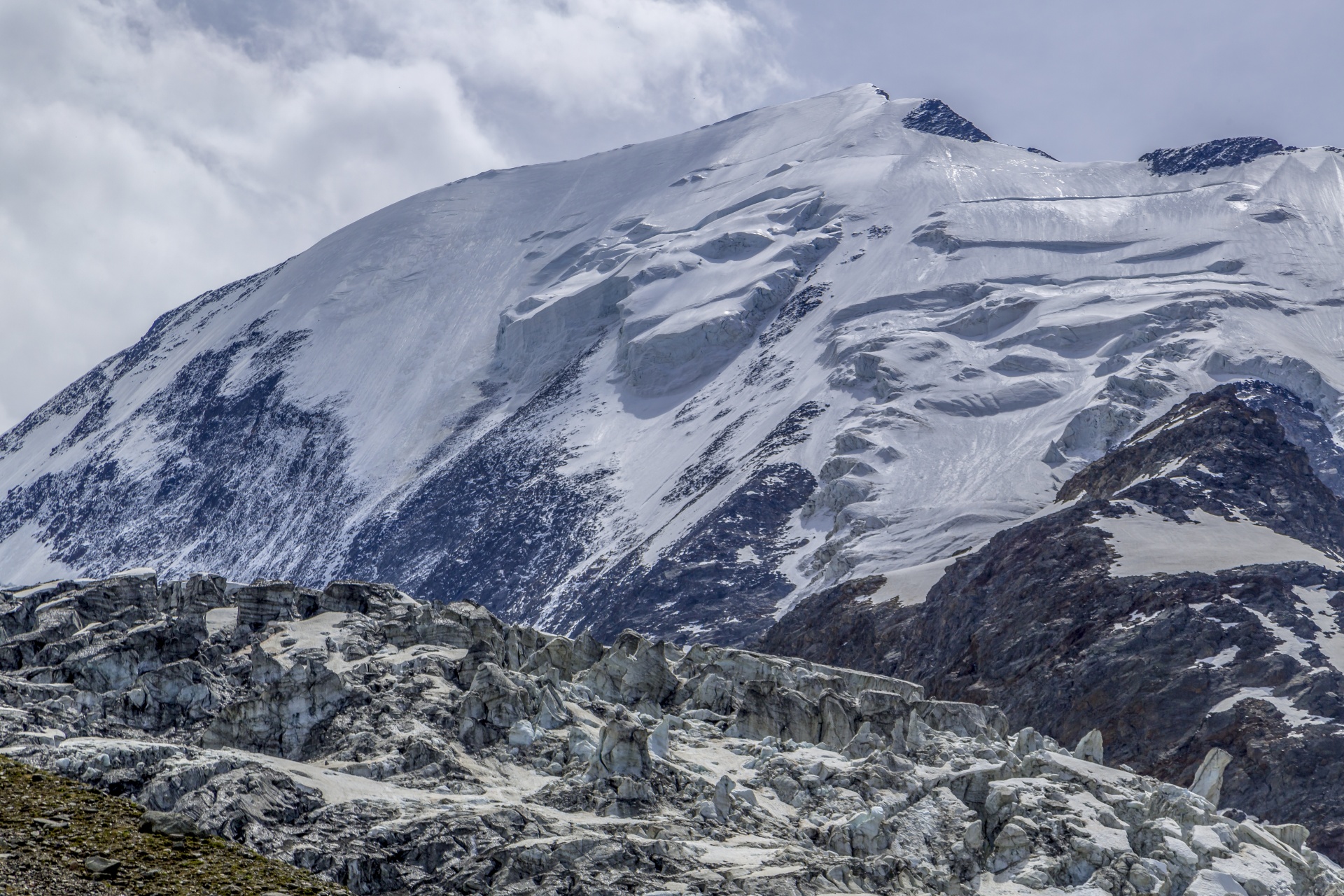 Bionnassay Glacier during summer. Mount Blanc Massif. Haute-Savoie. Rhone-Alpes. France.