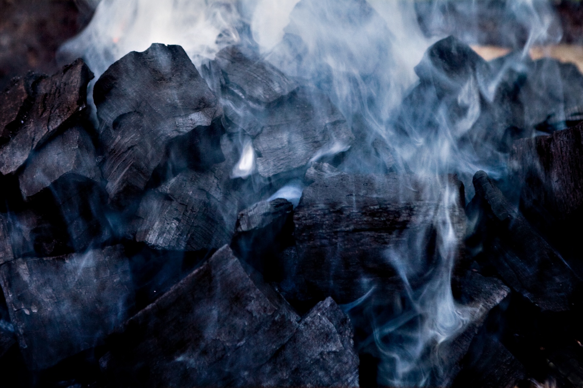 Close Up Of A Smoking Coal