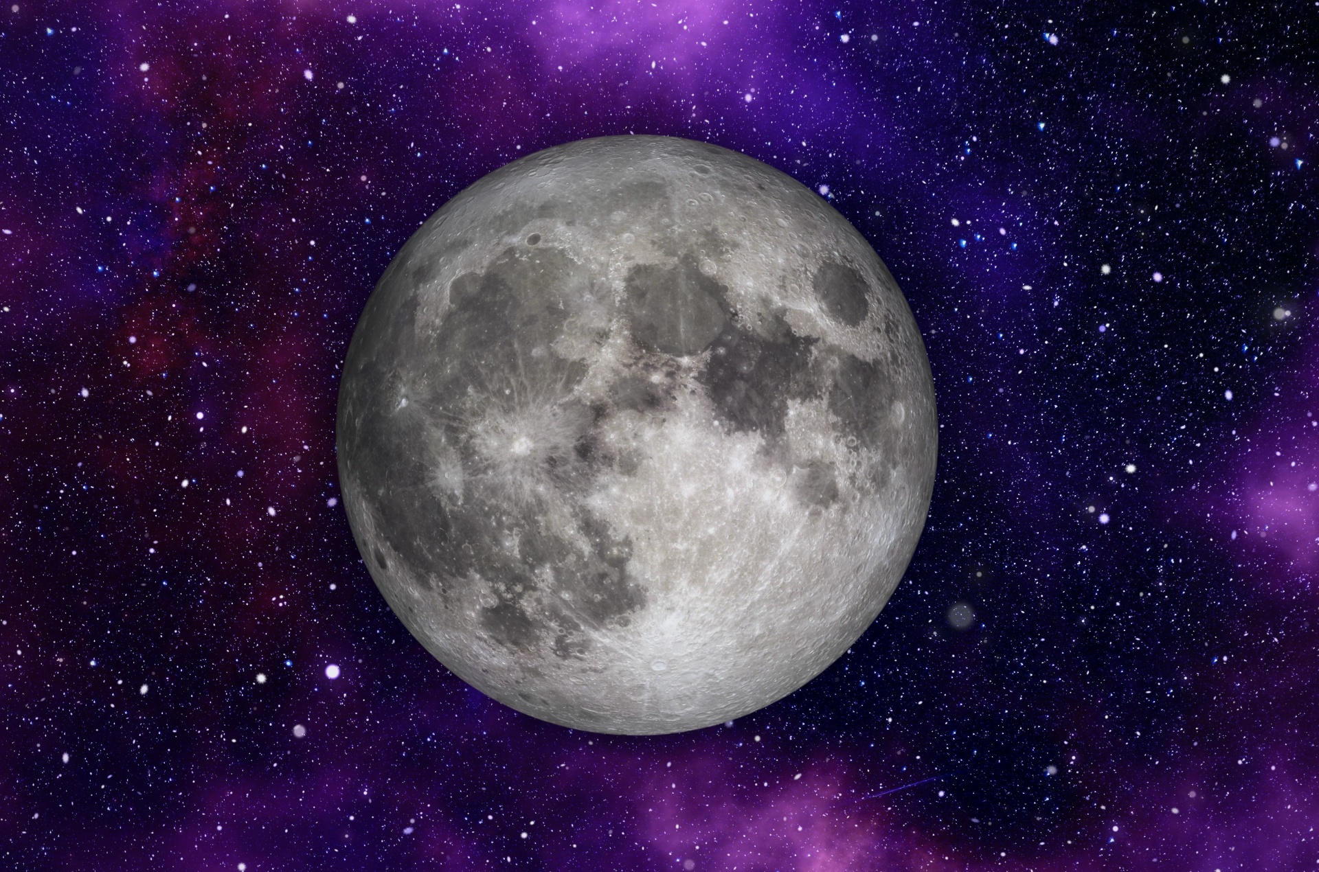 Moon starry cosmos space sky fantasy