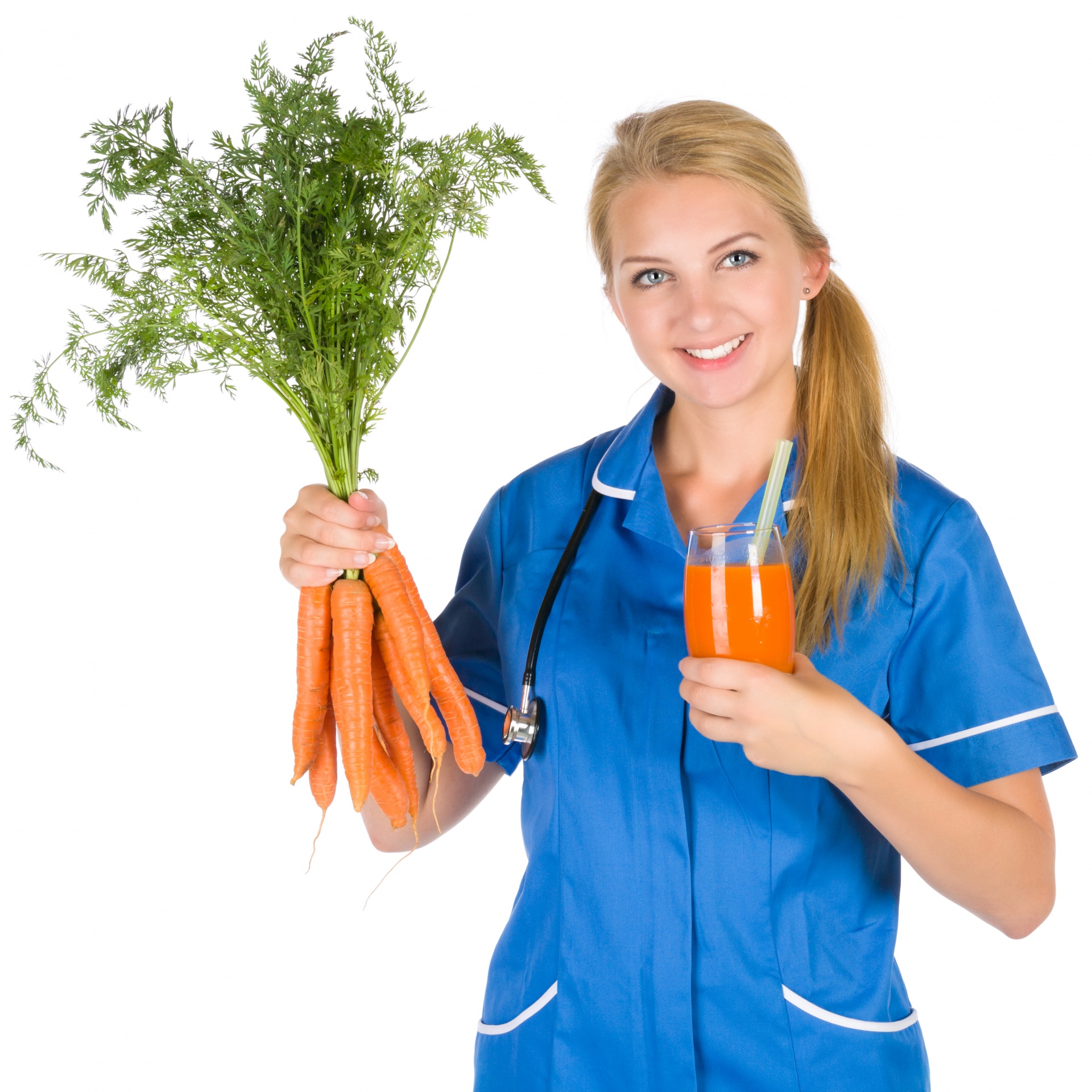 Nurse Holding Carrots
