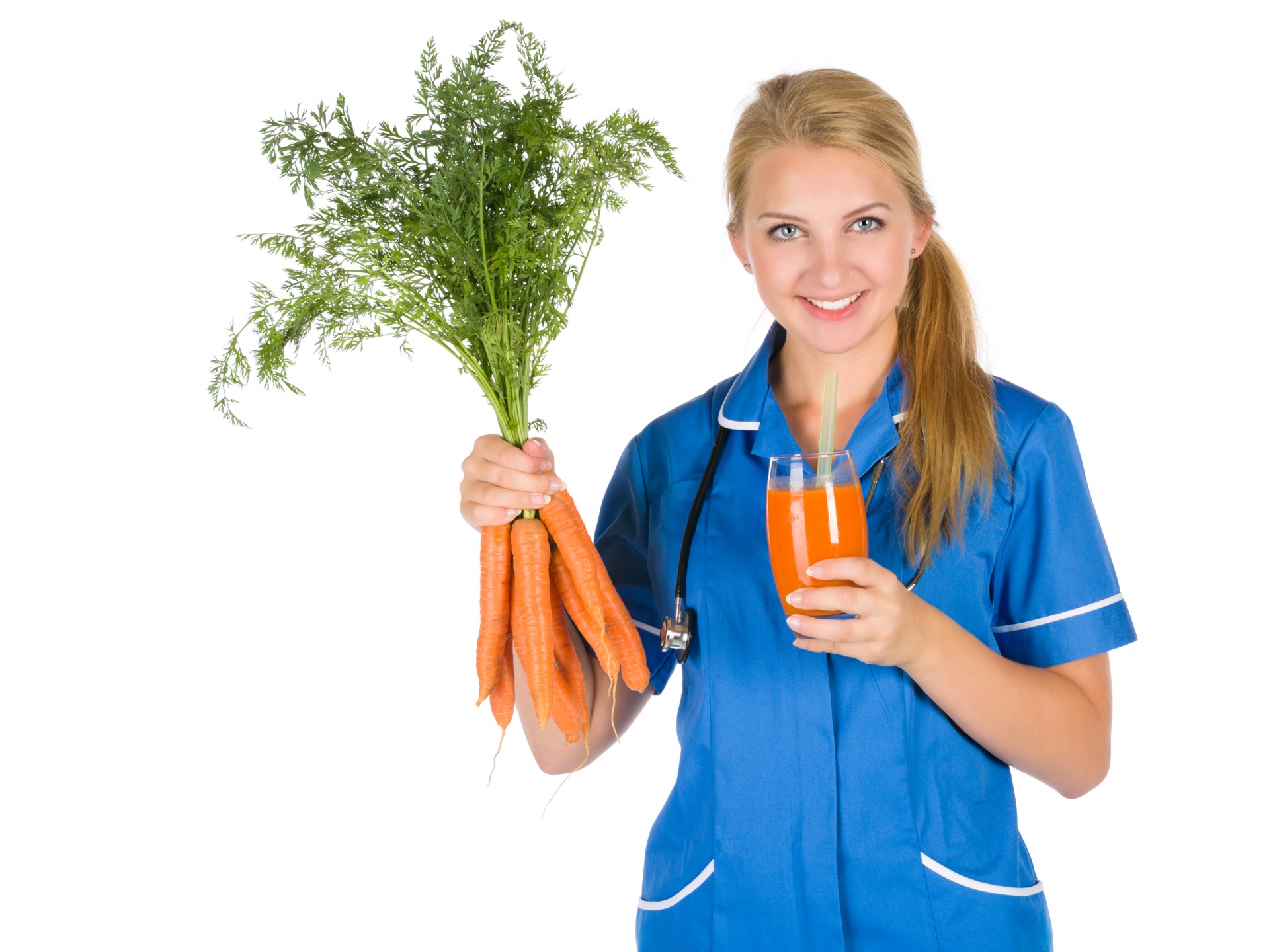 Nurse Holding Carrots