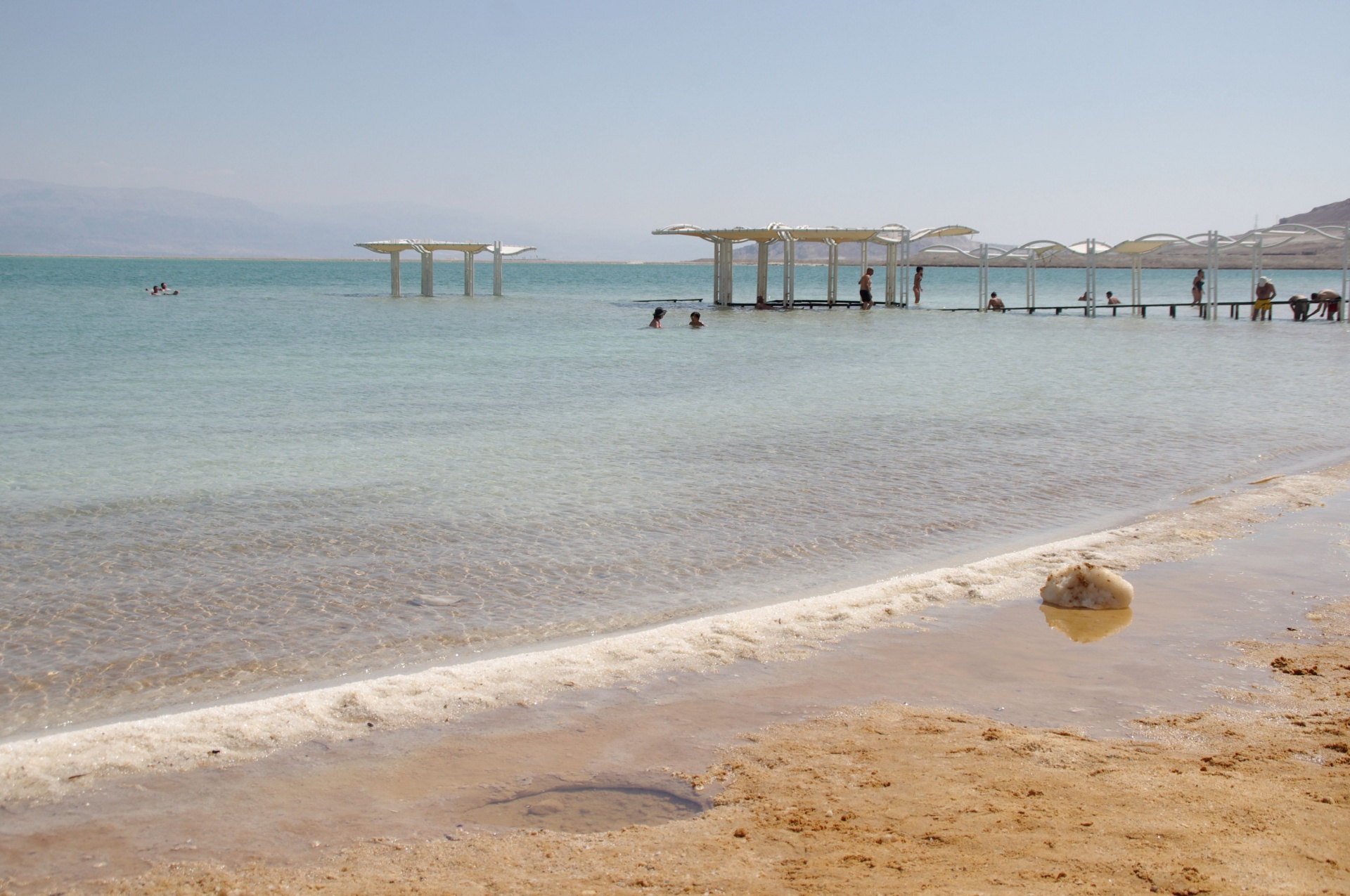 Swimmers At Dead Sea Resort