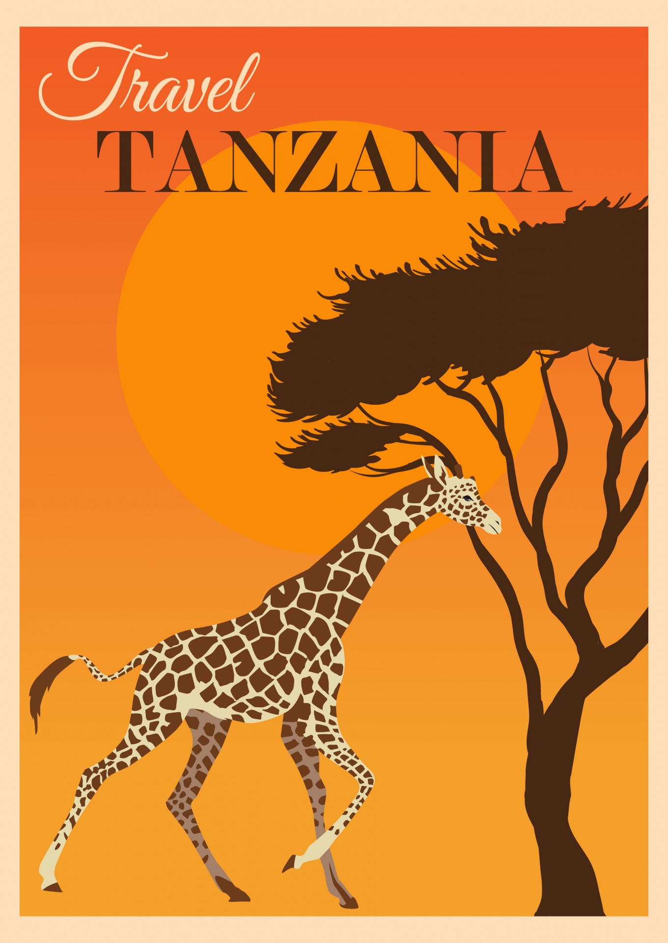 Tanzania, Africa Travel Poster