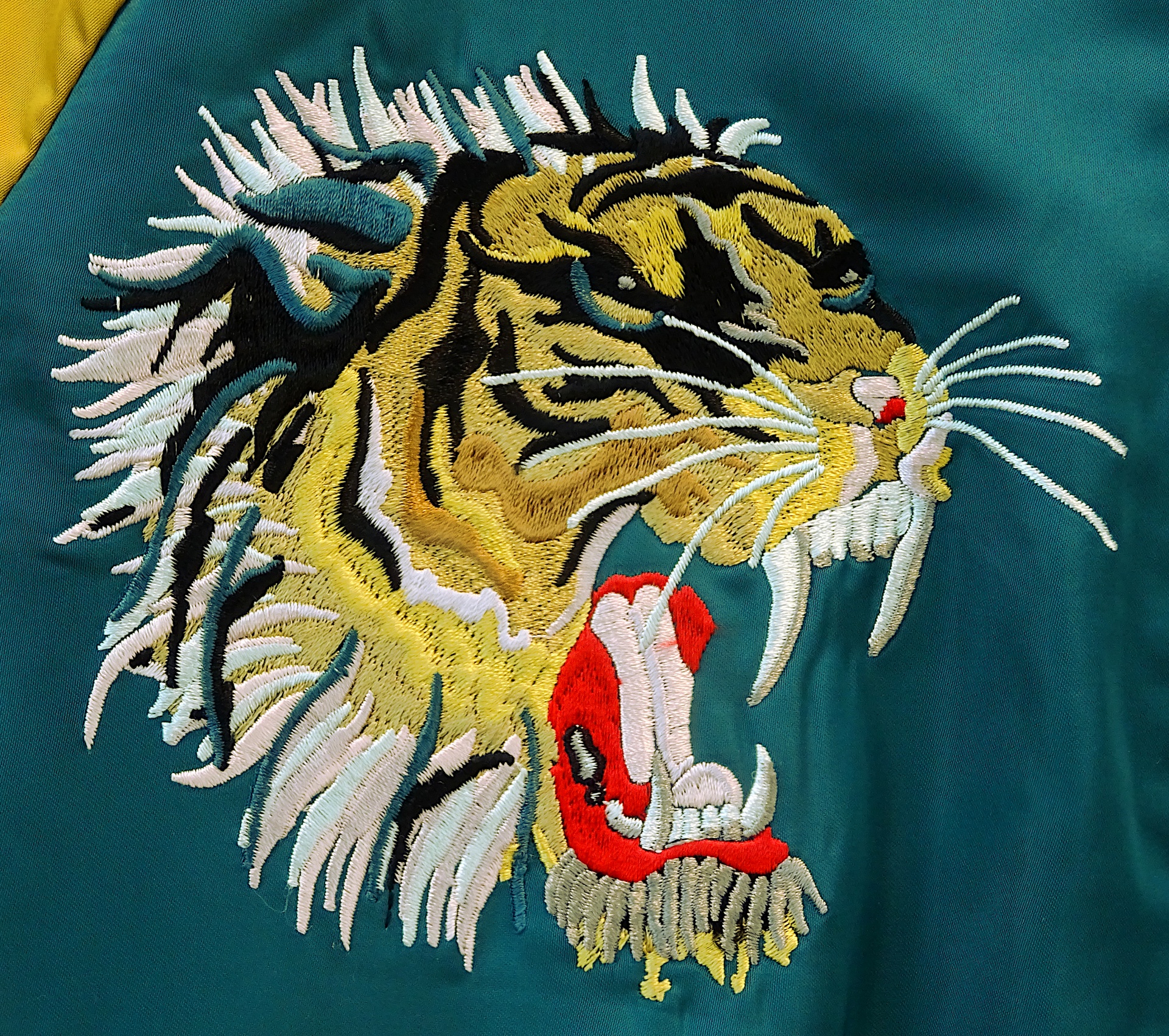 Tiger Embroidery On Fabric