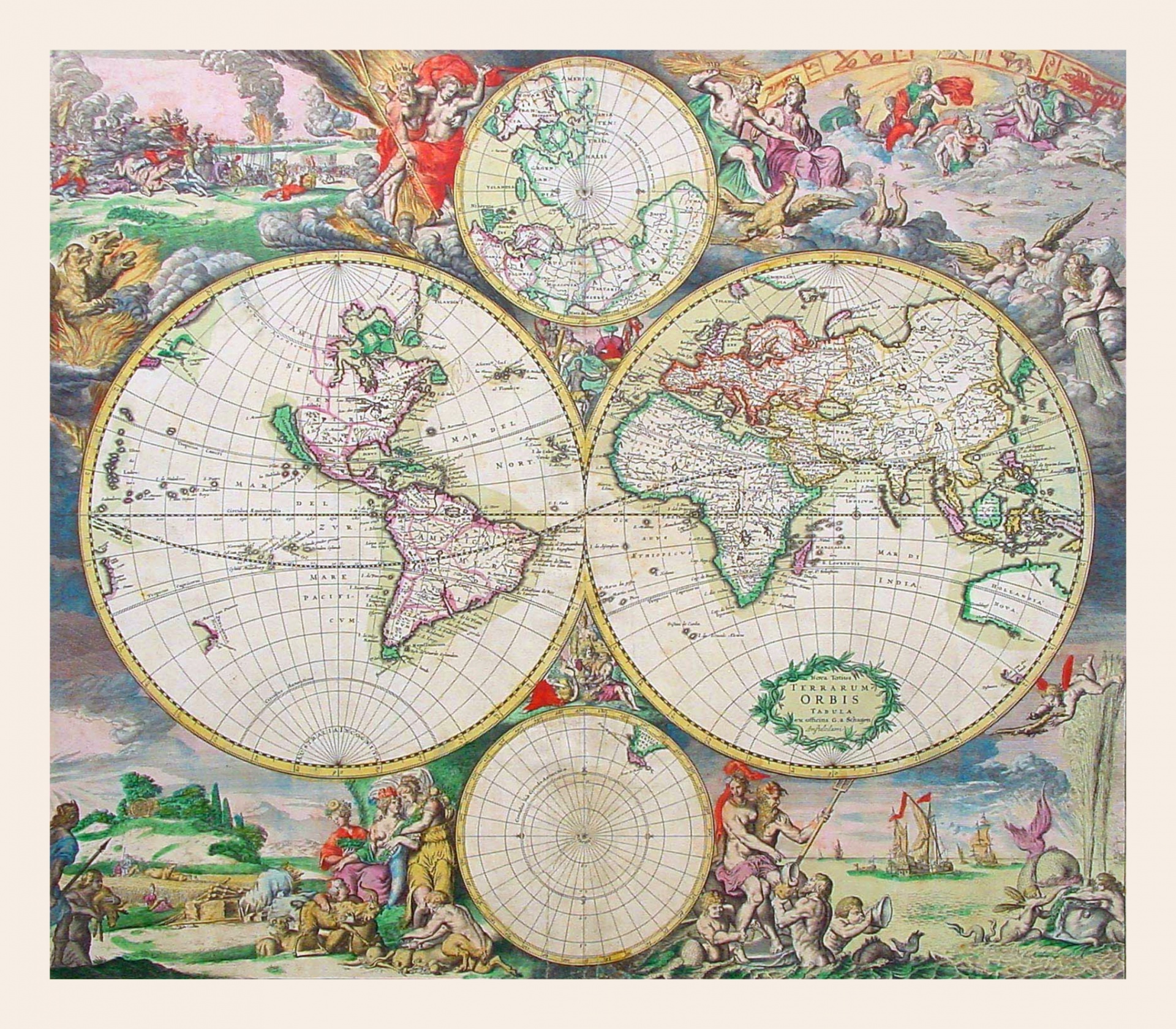 World Map Map Vintage Old