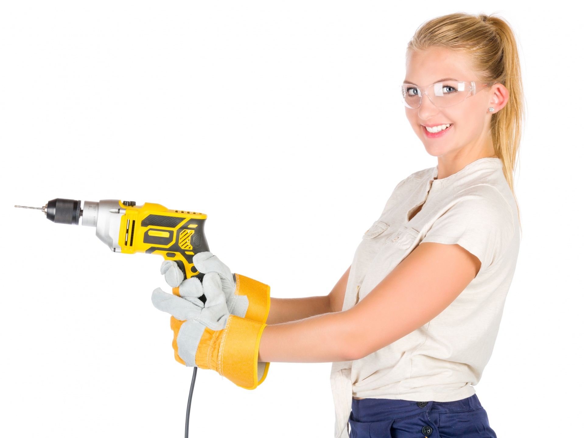 Woman With A Drill