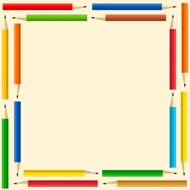 Marco de lápices de colores Stock de Foto gratis - Public Domain Pictures