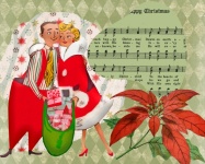 1950 Retro Vintage Christmas Poster
