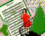 1950 Retro Vintage Christmas Poster