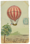 Air Balloon Vintage Postcard