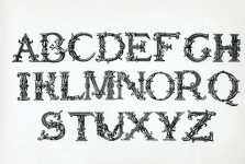 Alphabet Letters Vintage Old