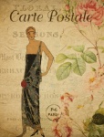 Art Dec Woman Vintage Postcard