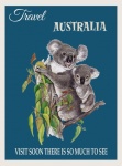 Australia Retro Travel Poster