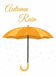 Autumn Rain Umbrella Clipart