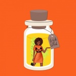 Black Woman Halloween In Mason Jar