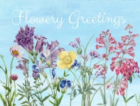 Flowers Greetings Vintage Postcard