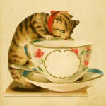 Cat Vintage Illustration