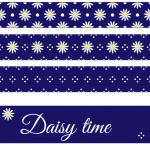 Daisy Dots Pattern Border
