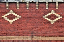 Diamond Patterns On Brick Wall