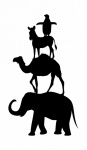 Elephant Black Silhouette Clipart