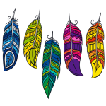 Feathers Colorful Illustration
