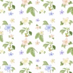 Flowers And Leaves Art Pattern