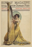 Woman Harp Vintage Old
