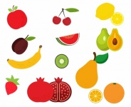 Fruit Clipart Illustration Set