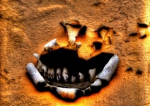 Ghoulish Face In The Wall