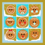 Gingerbread Face Christmas Collage