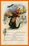 Halloween Vintage Cat Card