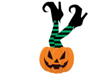 Halloween Witch Pumpkin Card